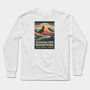 Vintage Poster of Guadalupe Mountains National Park Long Sleeve T-Shirt